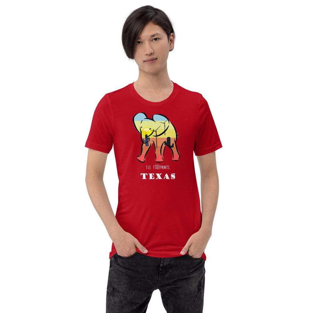 Texas Elephant Short-Sleeve Unisex T-Shirt Unisex Short Sleeve Shirt Red / S