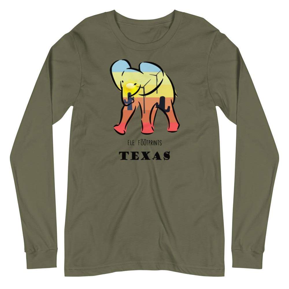 Unisex Long Sleeve Texas Elephant Tee