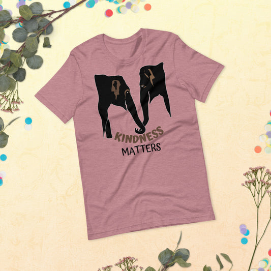 Kindness Matters Elephant Short-Sleeve Unisex T-Shirt