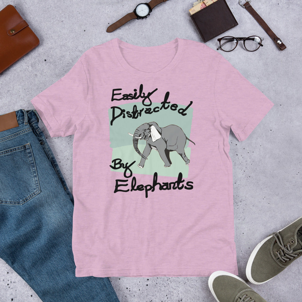 Easily Distracted by Elephants Short-Sleeve Unisex T-shirt