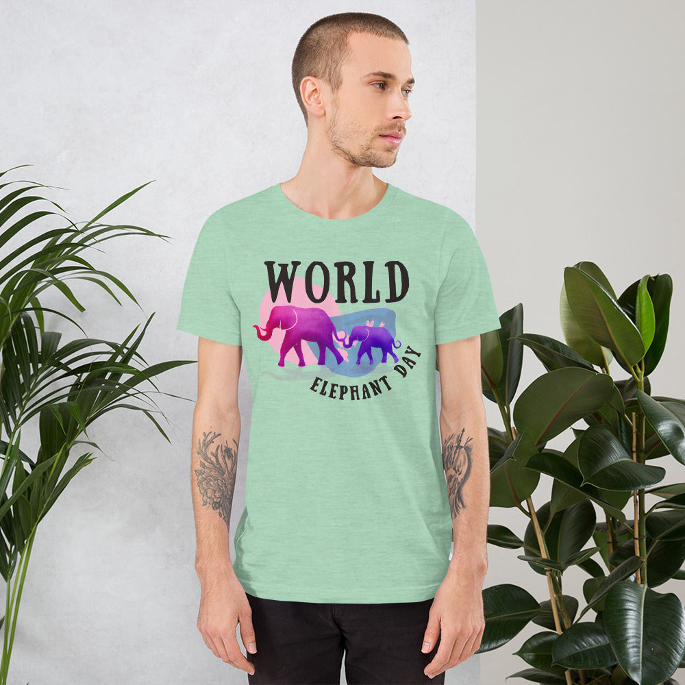 World Elephant Day Light Short-Sleeve Unisex T-Shirt