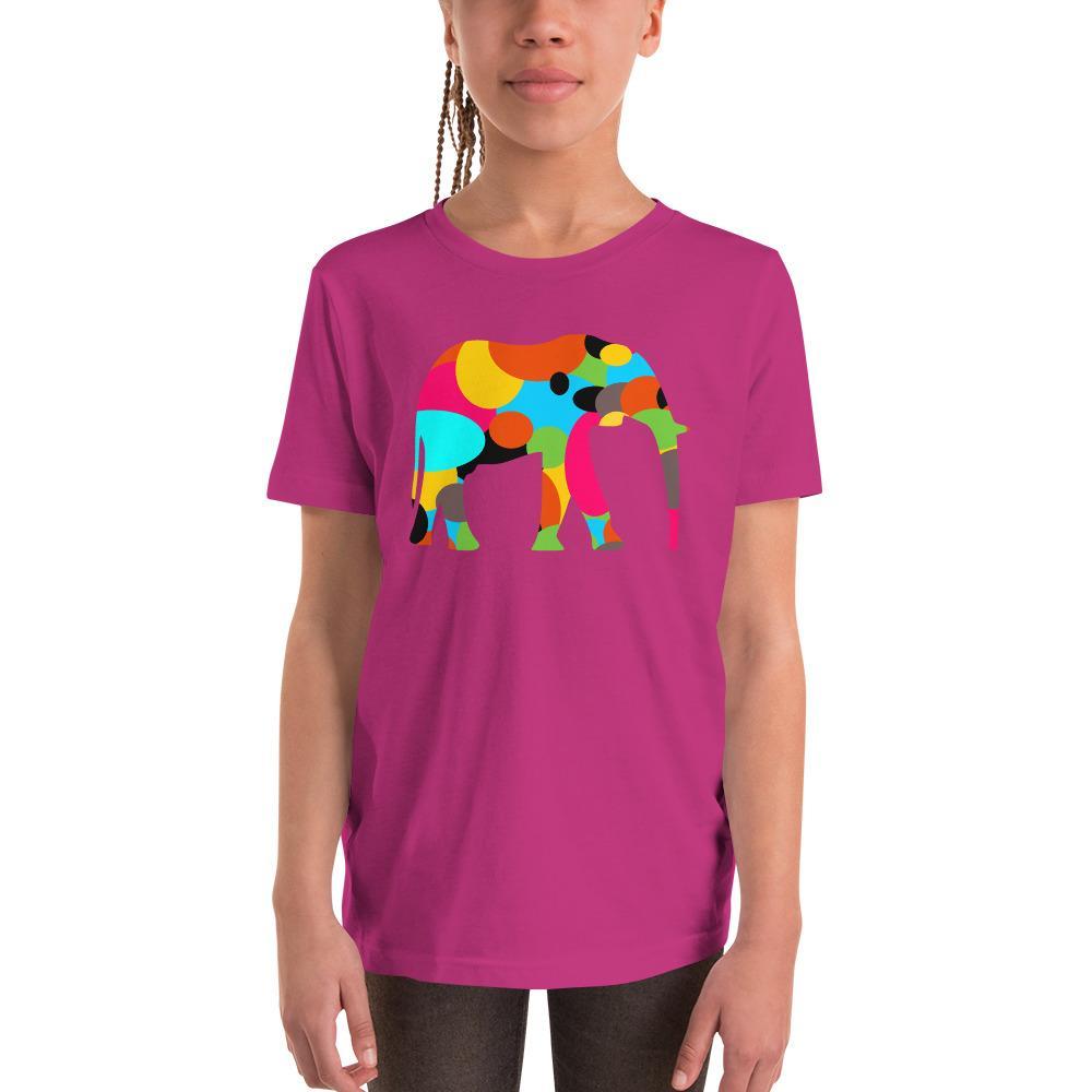 Youth Elephant T-Shirt - Short Sleeve Bubbly Elephant Tee